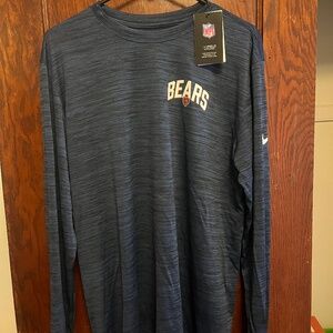 Chicago Bears Nike Velocity Performance Long Sleeve Dry-Fit Shirt - Size L